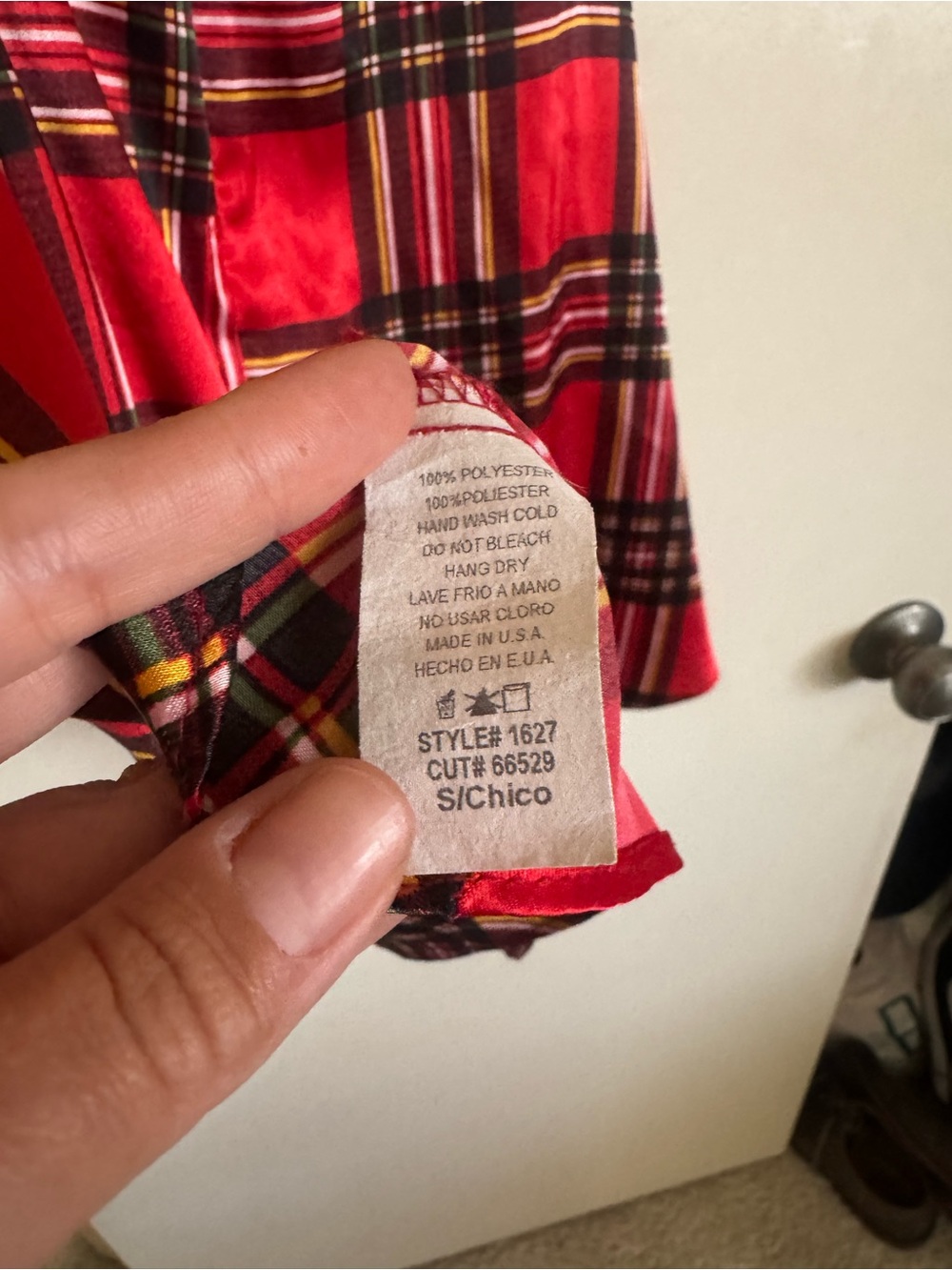 Vintage Forever 21 Red and Black Plaid Mini Halter Dress - Picture 4 of 4
